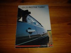 CITROEN CX 25 PRESTIGE  TURBO 1986 brochure